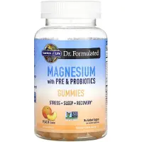 Garden of life Garden of Life, magnesium-containing free & probiotic gummies, peach flavor, 60 gummies