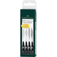 Faber-Castell Tuschpenna Faber-Castell PITT Artist Pen Fineliner 4-pack svart