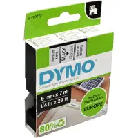 Dymo S0720770 | 43610 | svart text - transparent tejp | 6mm (original)