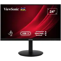 Viewsonic VG2409U-2 LED-skärm EEK E (A - G) 60.5 cm (23.8 tum) 1920 x 1080 pixel 16:9 4 ms HDMI, DisplayPort, Audio, stereo (3.5 mm), USB 3.1, USB-C, RJ45 IPS