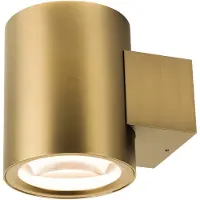 SLV LED vägglampa Oculus, dimbar, Mässing / guld, Vardagsrum / matsal, Aluminium / grå / zink, Modern, LED-vägglampa, vägglampa inomhus