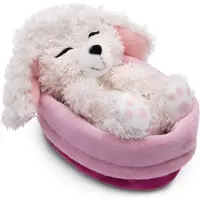 Nici Pudelhund Som Sover I Korgen Teddy 12 Cm