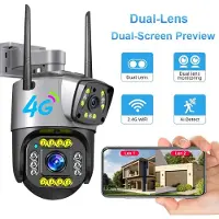 VStarcam Ny 8MP 4K Dual Screen Camara 4G/WiFi IP-kameramonitor Smart Home Outdoor Vattentät PTZ CCTV-kamera V380 Pro Säkerhetsskydd 4MP WiFi Camera