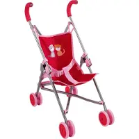 Haba Dockvagn - Röd/Rosa - - One Size - Dockvagn