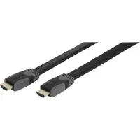 Vivanco HDMI High Speed Ethernet kabel, flat/guld, 1.5m