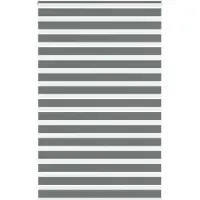 vidaXL Rullgardin zebra mörkgrå 150x200 cm tyg bredd 145,9cm polyester