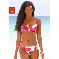 LASCANA Bikini ljusröd / vit