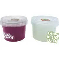 SES Creative - Slim I Cup - 2x120 g - Självlysande/Glitter - - One Size - Slime