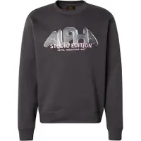 Alpha industries Sweatshirt 'Studio Edition Vibe' mörkgrå / pastellgrön / rosa
