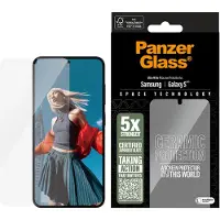 PanzerGlass Ceramic Protection - Skärmskydd för mobiltelefon - ultrabred passning - glas - For Galaxy S25