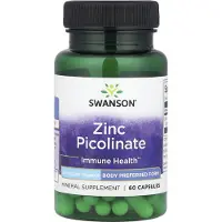 Swanson Health , Zinkpicolinat, 22 mg, 60 kapslar