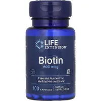 Life Extension , Biotin, 600 mcg, 100 kapslar