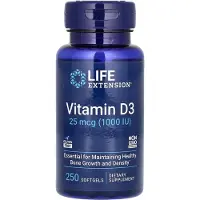 Life Extension Life Extension, Vitamin D3, 25mcg (1,000IU), 250 softgels