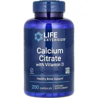 Life Extension , Kalcium Citrat med Vitamin D, 200 Kapslar