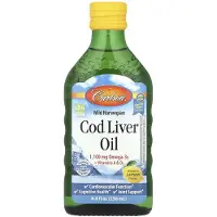 Carlson Labs Carlson, Vild Norsk, Kottleverolja, Naturlig Citron, 8,4 fl oz (250 ml)