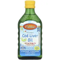 Carlson Labs Barns, Norskt, Torskleverolja, Naturlig citronsmak, 250 ml (8.4 fl oz)