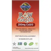Elämän puutarha,Garden of Life , RAW CoQ10, 200 mg, 60 veganska kapslar