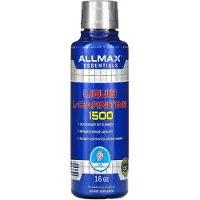 Allmax nutrition ALLMAX, Flytande L-Carnitin 1500, Blå Hallon, 16 oz (473 ml)