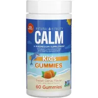 Natural Vitality , CALM Kids Gummies, Söt Citrus, 60 Gummies