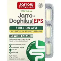 Jarrow Formulas , Jarro-Dophilus, EPS, matsmältningsprobiotika, 5 miljarder CFU, Enteroguard 30 vegetabiliska kapslar
