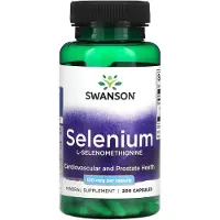 Swanson Health Swanson, Selenium, 100 mcg, 200 Capsules
