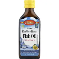 Carlson , Norsk, Den Väldigt Finaste Fiskolja, Naturlig Citron, 6,7 fl oz (200 ml)