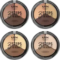 Nyx 3 Steps to Sculpt Sminkpalett 15 g Nr. 01 - Fair