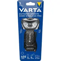 Varta 18650 101 401, Pannbandsficklampa, Svart, Knappar, 2 m, IPX7, LED