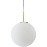 LUCANDE Glas pendellampa Joran , Vitt / opal, Vardagsrum / matsal, Glas, Modern, Pendellampa