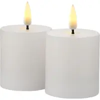 Sirius Home Sirius Sille mini uppladdningsbart blockljus vit H 6,5 cm - 2 st