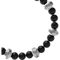 GUESS Edgy onyx-stålarmband JUMB04057JWSTBKT/U