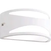 Orion Vägglampa utomhus Shell, dimbar, Vitt / opal, Aluminium / grå / zink, Modern, Utomhusvägglampa
