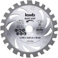 Kwb 587938 Hårdmetall cirkelsågklinga 215 x 30 x 1.4 mm Antal tänder (per tum): 30 1 st