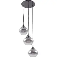 LUCANDE Glas pendellampa Jarven , dimbar, Aluminium / grå / zink, Vardagsrum / matsal, Glas, Modern, Pendellampa