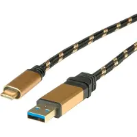 Roline USB-kabel USB 3.2 Gen1 USB-A kontakt, USB-C-kontakt 1.00 m Flerfärgad Skärmad 11.02.9013