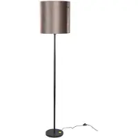 QAZQA Golvlampa svart med brun sammetskärm 40 cm - Simplo