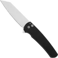Pro-Tech Malibu 5405 Stonewash MagnaCut Reverse Tanto, Textured Black Aluminum, pocket knife