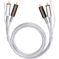 OEHLBACH 2600 RCA Audio Anslutningskabel [2x RCA-hane - 2x RCA-hane] 0.50 m Transparent guldpläterad kontakt