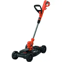 Black & Decker BESTA530CM-QS, Grästrimmer, D-format handtag, 1,6 mm, 7500 RPM, Svart, Orange, 30 cm