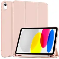 Tech-Protect iPad 2022/2025 SmartCase Pen Tri-Fold Folio Fodral - Rosa