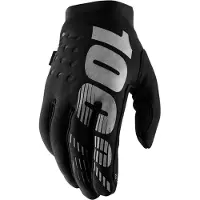 100% 100 % BRISKER Motocross- och mountainbikehandskar fr kvinnor - MTB & MX Racing Skyddsutrustning (L - SVART/GR)