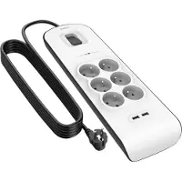 Belkin SurgeMaster - Överspänningsskydd - utgångskontakter: 6