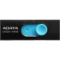 A-Data Technology ADATA UV220 - USB flash-enhet - 64 GB - USB 2.0 - svart/blå
