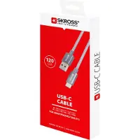 Skross USB-kabel USB 3.2 Gen1 USB-A kontakt 1.20 m Rymdgrå Rund, Flexibel, Polymer beläggning SKCA0012A-C120CN