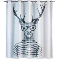 Wenko Lille Wolke duschdraperi Mr Deer, textil, 180x200 cm,