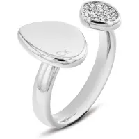 Calvin Klein Organic Shape Crystal Open Ring