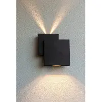 Lutec RIALTO 5287901012 LED-utomhusväggbelysning EEK: E (A - G) LED LED 18.00 W Svart