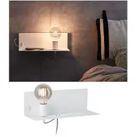 Paulmann Vägglampa Devara, dimbar, Vitt / opal, Sovrum, Metall, Modern, Vägglampa, vägglampa inomhus