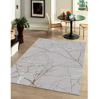 Nordstrand Matta - 140x200 - Grå - Guld/silverdetaljer - Creation -