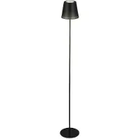 Briloner Kiki LED-golvlampa, 3.000K, svart, IP44 Kiki, dimbar, Svart, Metall, Modern